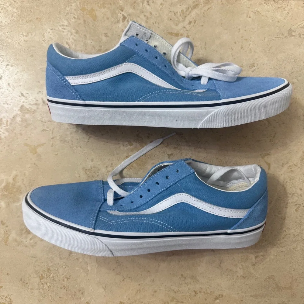 Vans Old Skool Ultramarine Blue Suede Canvas Skate Shoes Mens 11 Low Top Sneaker